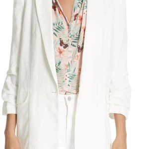 Joie white linen blazer